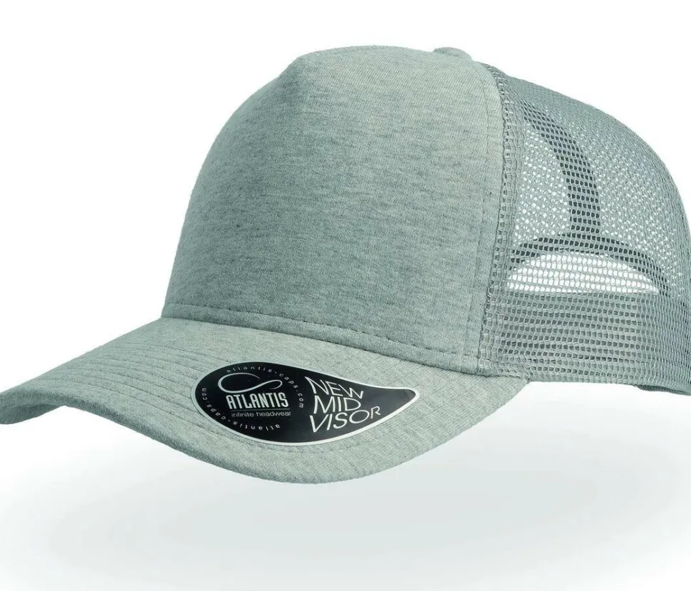 Atlantis AT083 - Casquette 5 Panneaux Visière en Jersey