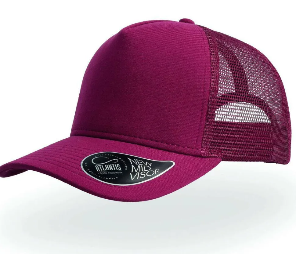 Atlantis AT083 - Casquette 5 Panneaux Visière en Jersey