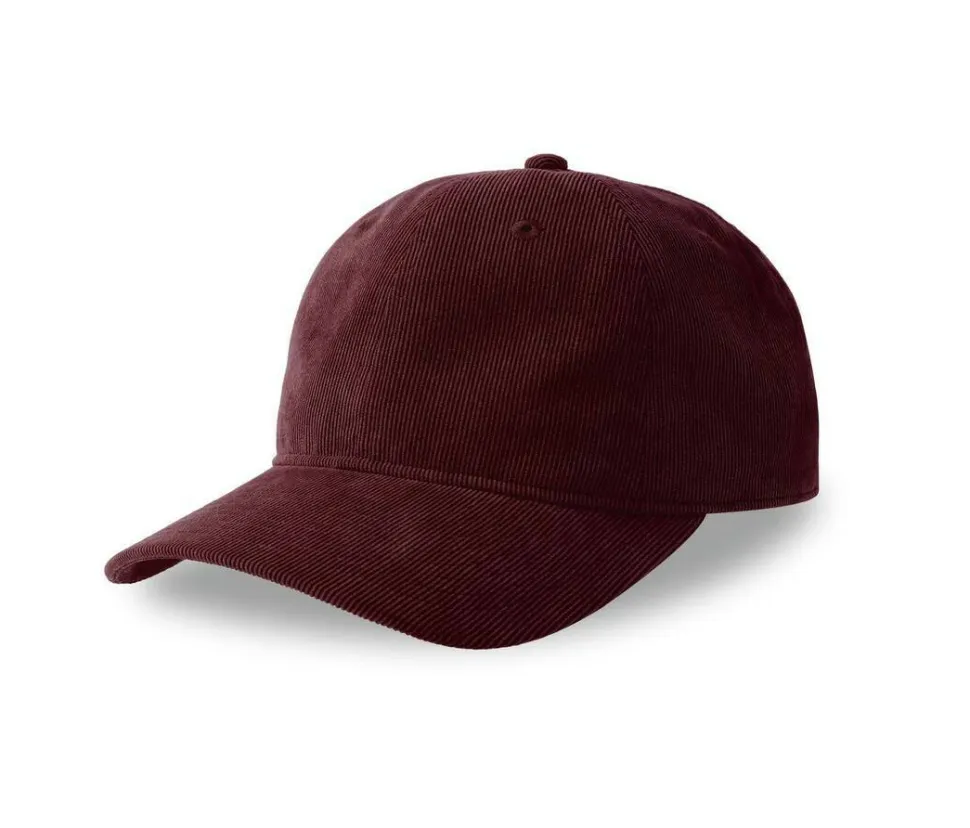 ATLANTIS HEADWEAR AT242 - Casquette 6 pans mid visor corduroy recyclé