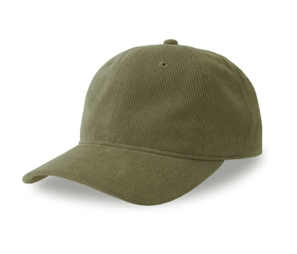 ATLANTIS HEADWEAR AT242 - Casquette 6 pans mid visor corduroy recyclé