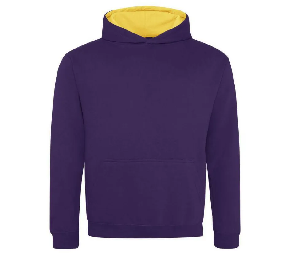 AWDIS JH03J - Sweat enfant capuche contrastée