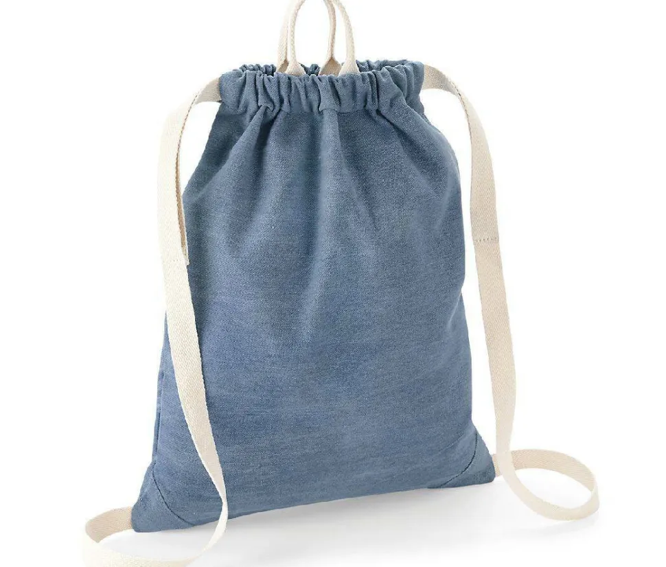 Bag Base BG642 - Sac de gym en denim