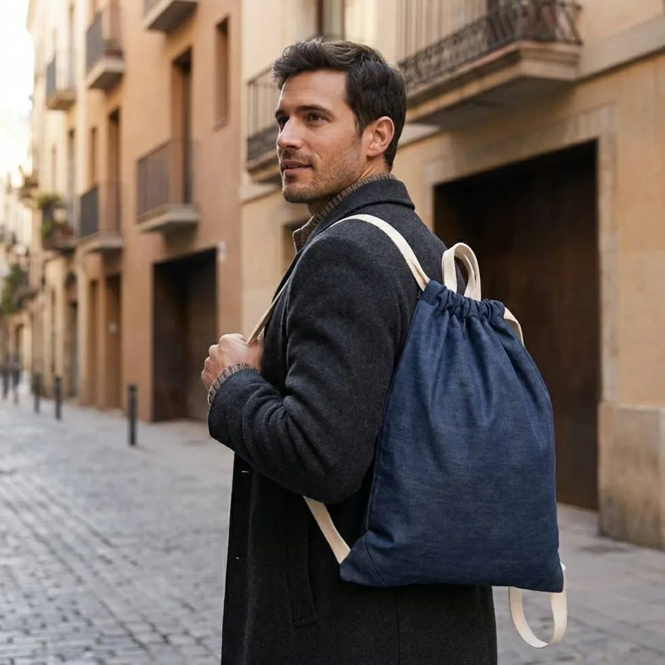Bag Base BG642 - Sac de gym en denim