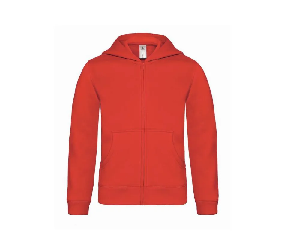 B&C BC504 - Sweat capuche zippé enfant