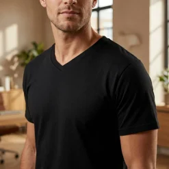 B&C BC163 - T Shirt Homme Col V 100% Coton