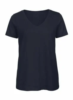 B&C BC045 - Tee shirt Femme Col V en Coton Biologique