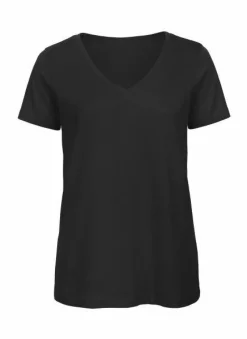 B&C BC045 - Tee shirt Femme Col V en Coton Biologique