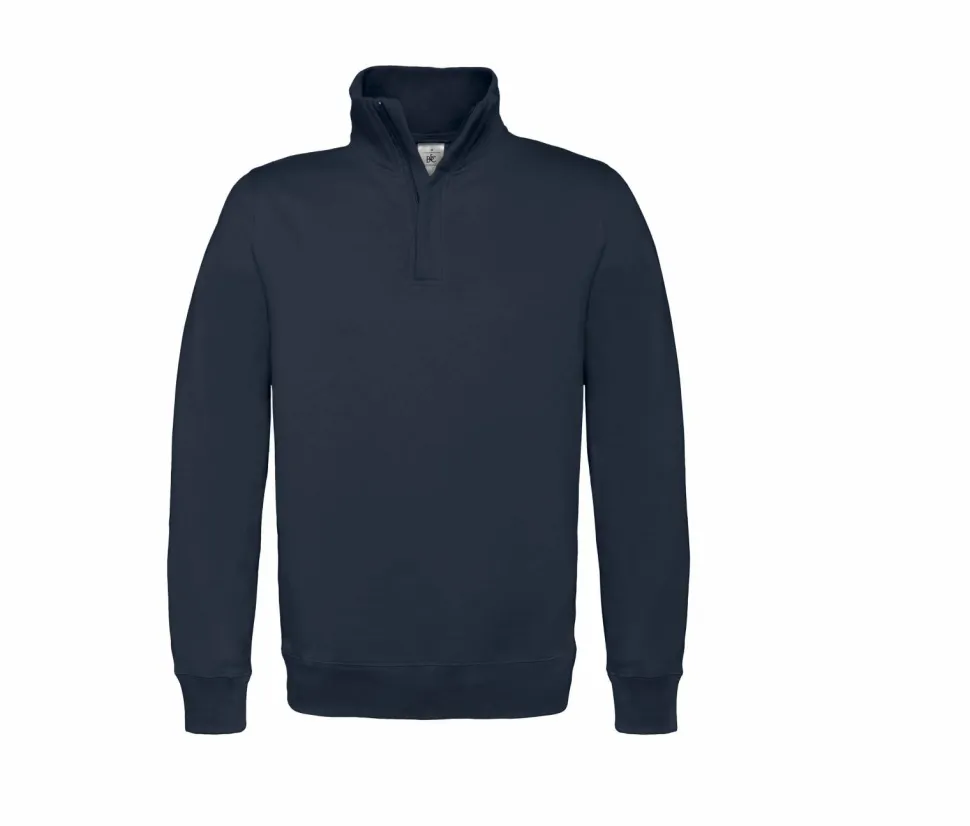 B&C BCID4 - Sweatshirt Col Zippé Homme