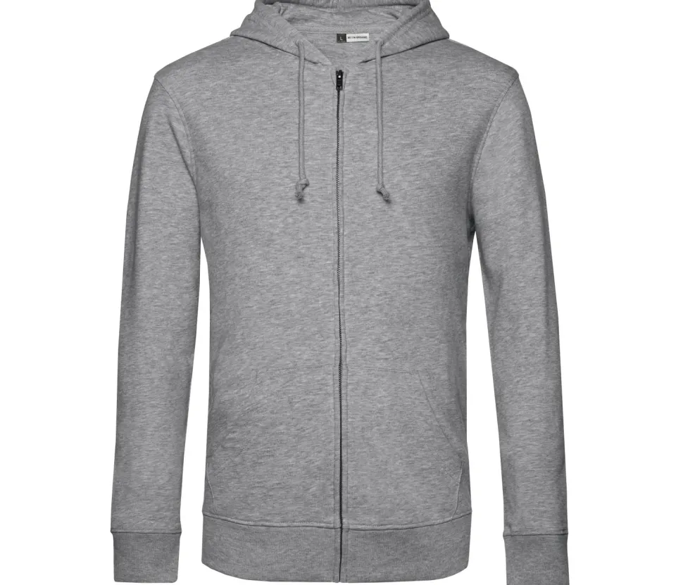 B&C BCU35B - Sweat capuche zippé organique