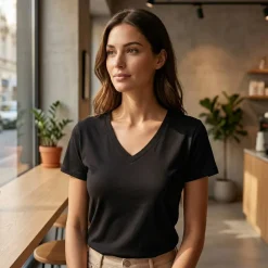 B&C BC01VW - Tee-shirt femme col V 150