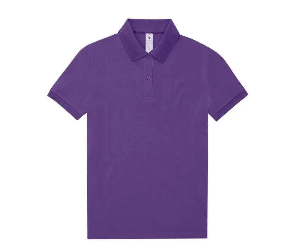B&C BCW461 - Polo Femme Élégant en Coton Pré-Rétréci