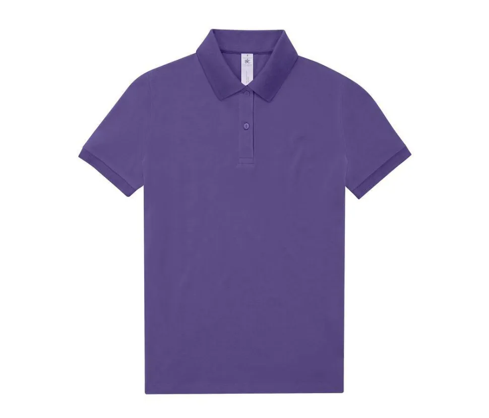 B&C BCW461 - Polo Femme Élégant en Coton Pré-Rétréci