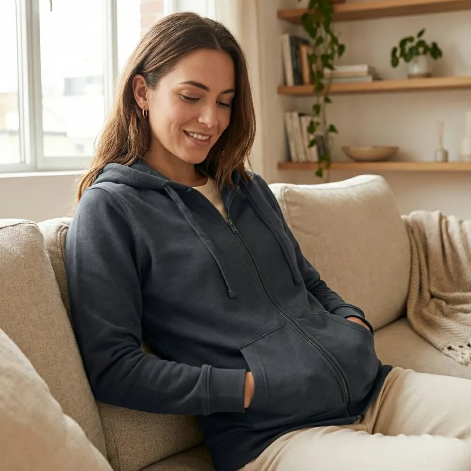 B&C BCW36B - Sweat capuche zippé organique femme