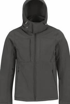 B&C CGJM950 - Veste Capuche Softshell Homme