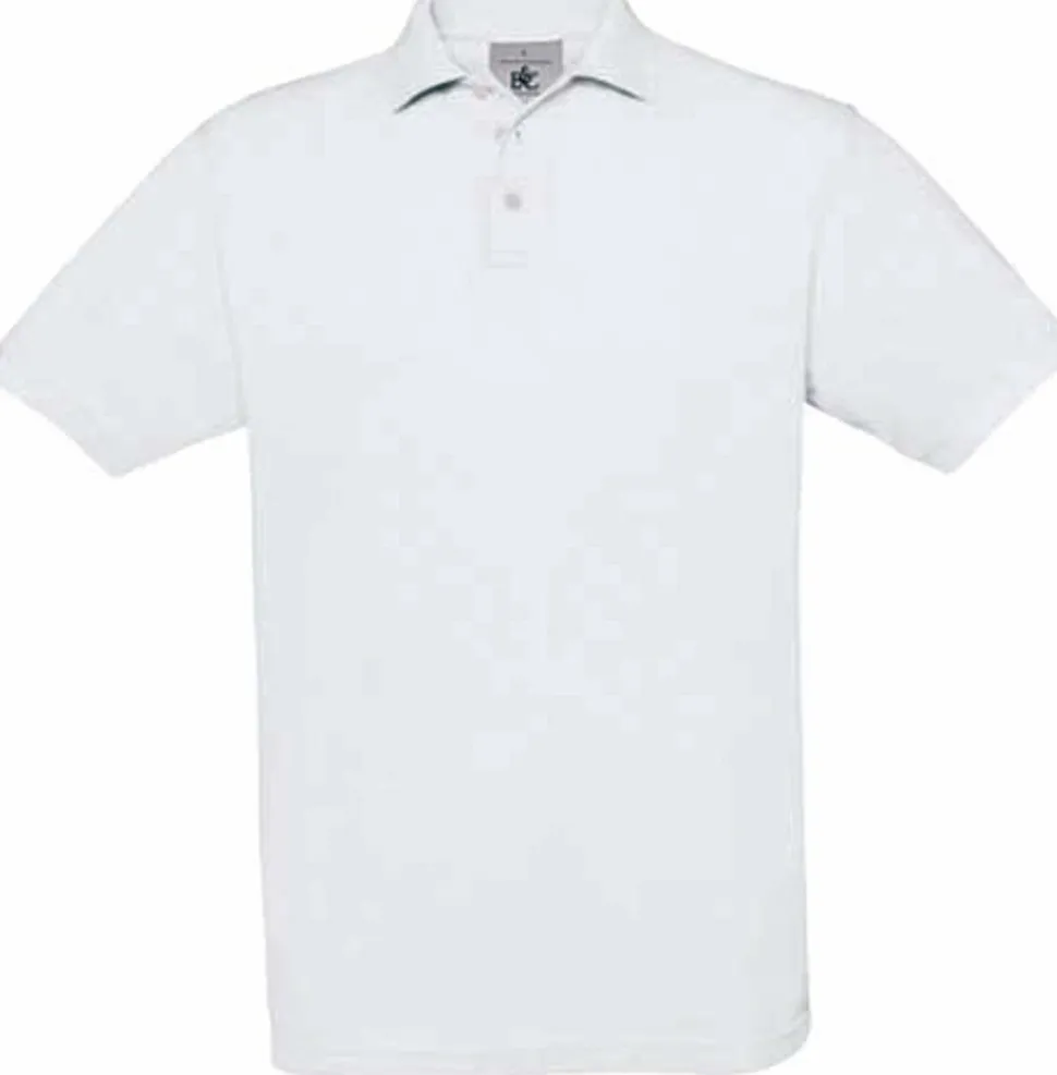 B&C CGSAFE - Polo Classique en Coton Peigné Confortable