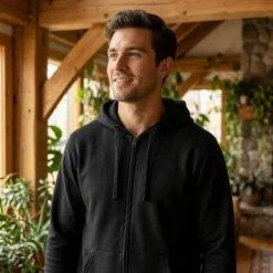 B&C ID224 - Sweat zippé à capuche unisexe