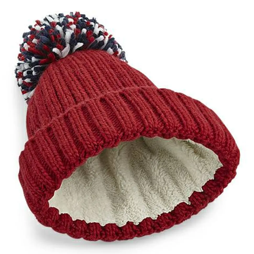 Beechfield B390 - Bonnet Douillet en Tricot avec Doublure Chaude