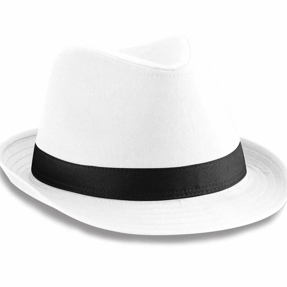 Beechfield B630 - Chapeau Fedora Élégant en Polyester et Coton