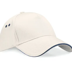 Beechfield BC15C - Casquette Contrastée 5 Panneaux avec Visière Sandwich