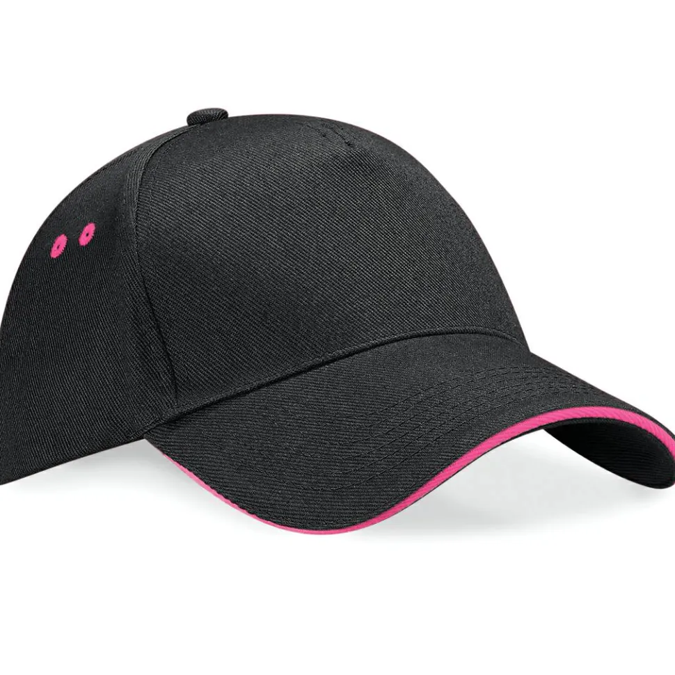 Beechfield BC15C - Casquette Contrastée 5 Panneaux avec Visière Sandwich
