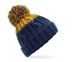 Beechfield BF437 - Bonnet Douillet à Maille Torsadée Bicolore