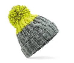 Beechfield BF437 - Bonnet Douillet à Maille Torsadée Bicolore