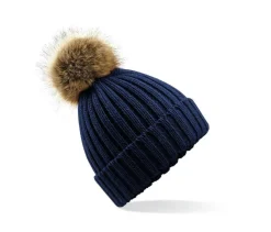 Beechfield BF412 - Bonnet grosse maille Pop Pom