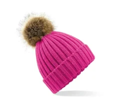 Beechfield BF412 - Bonnet grosse maille Pop Pom