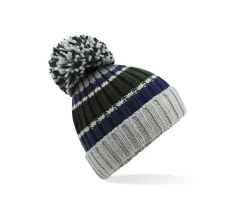 BEECHFIELD BF392 - Bonnet rayé avec pompon
