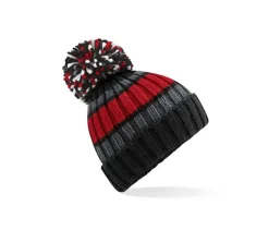 BEECHFIELD BF392 - Bonnet rayé avec pompon
