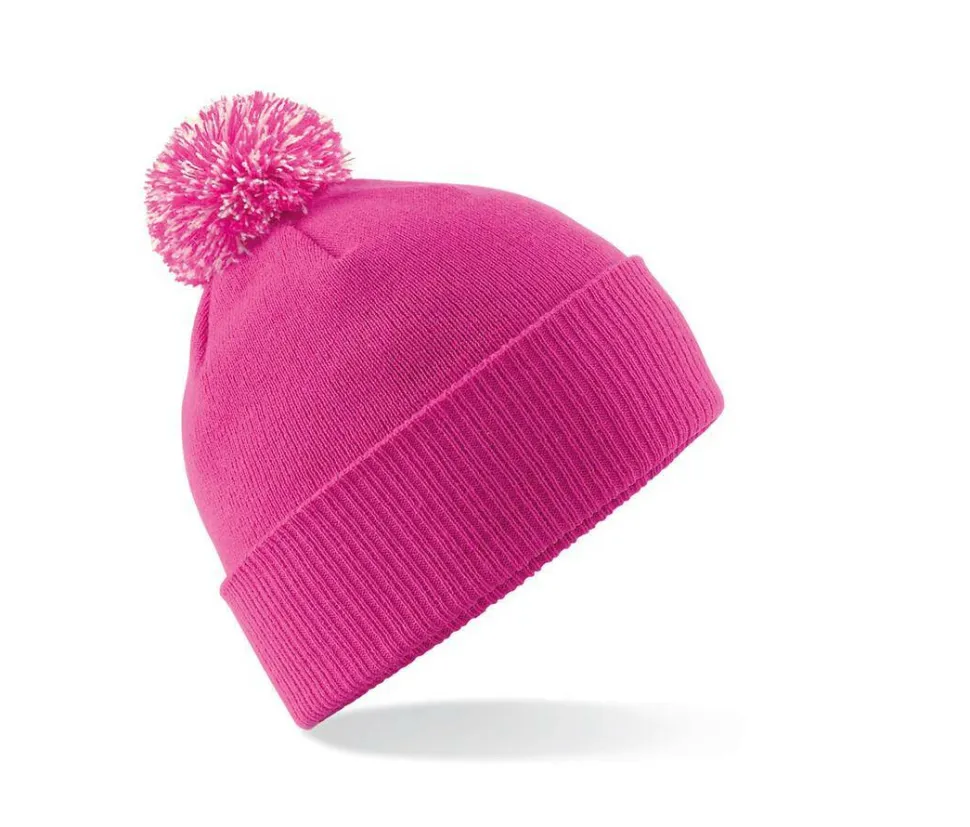Beechfield BF450 - Bonnet Tendance avec Pompom Bicolore