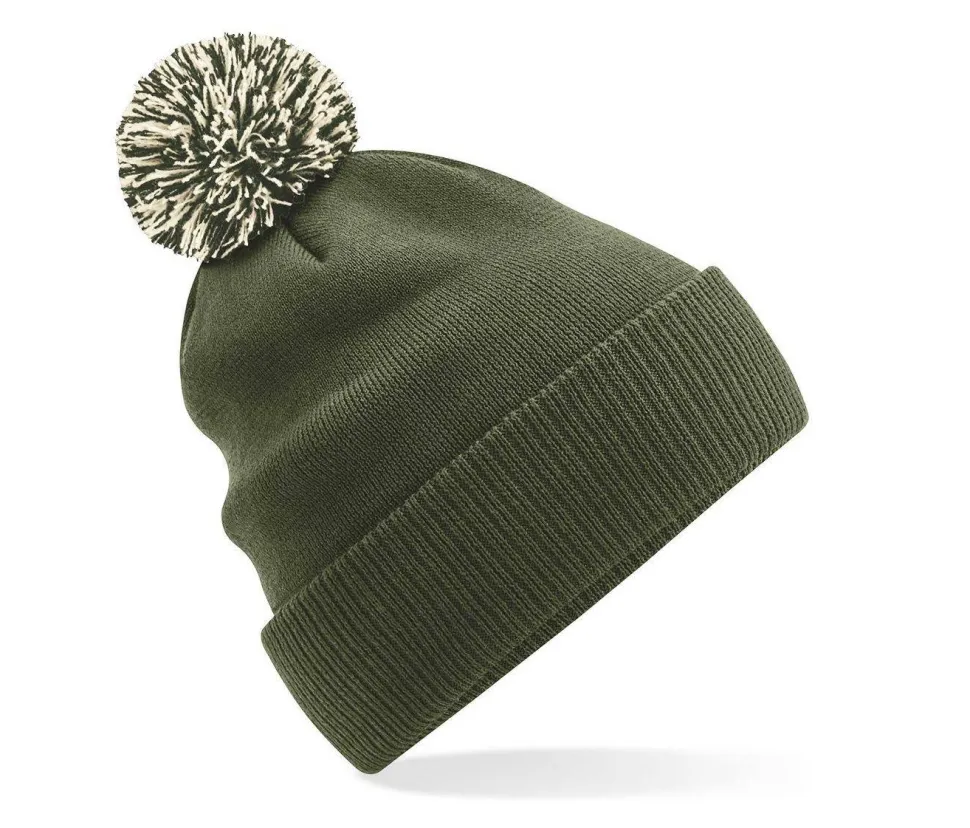 Beechfield BF450 - Bonnet Tendance avec Pompom Bicolore