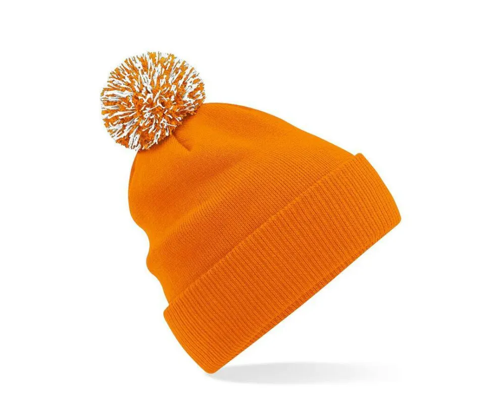 Beechfield BF450 - Bonnet Tendance avec Pompom Bicolore
