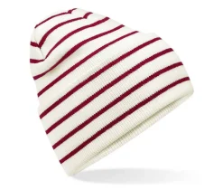 BEECHFIELD BF39R - Bonnet rayé avec rabat