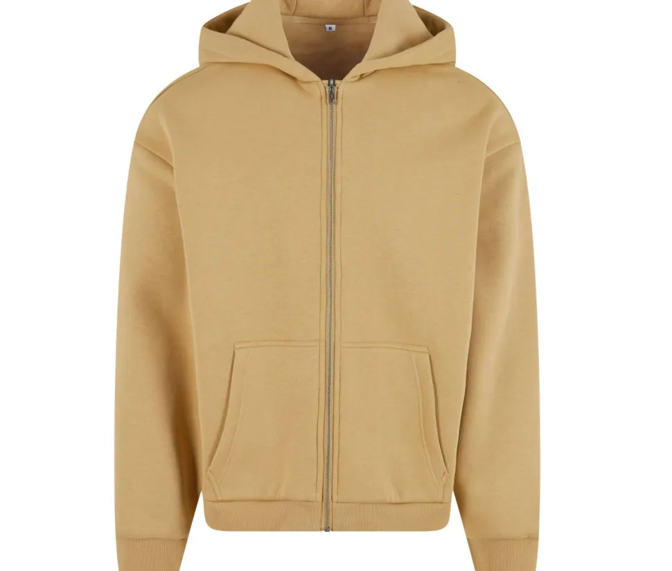 BUILD YOUR BRAND BY285 - FLUFFY ZIP HOODY