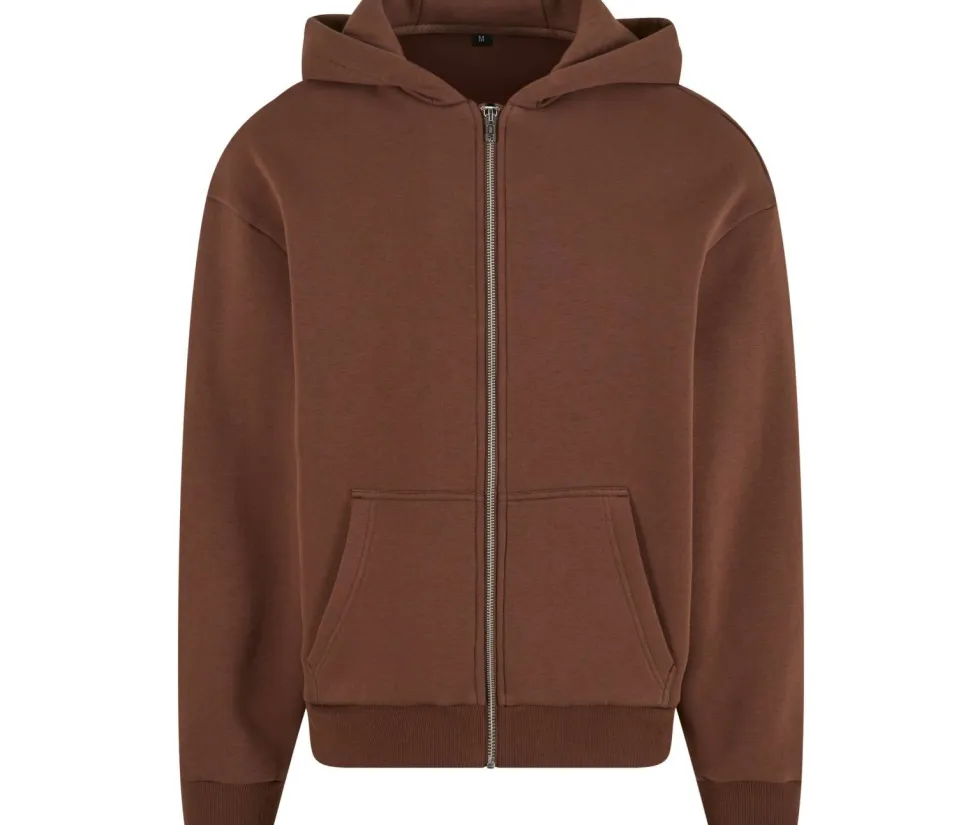 BUILD YOUR BRAND BY285 - FLUFFY ZIP HOODY