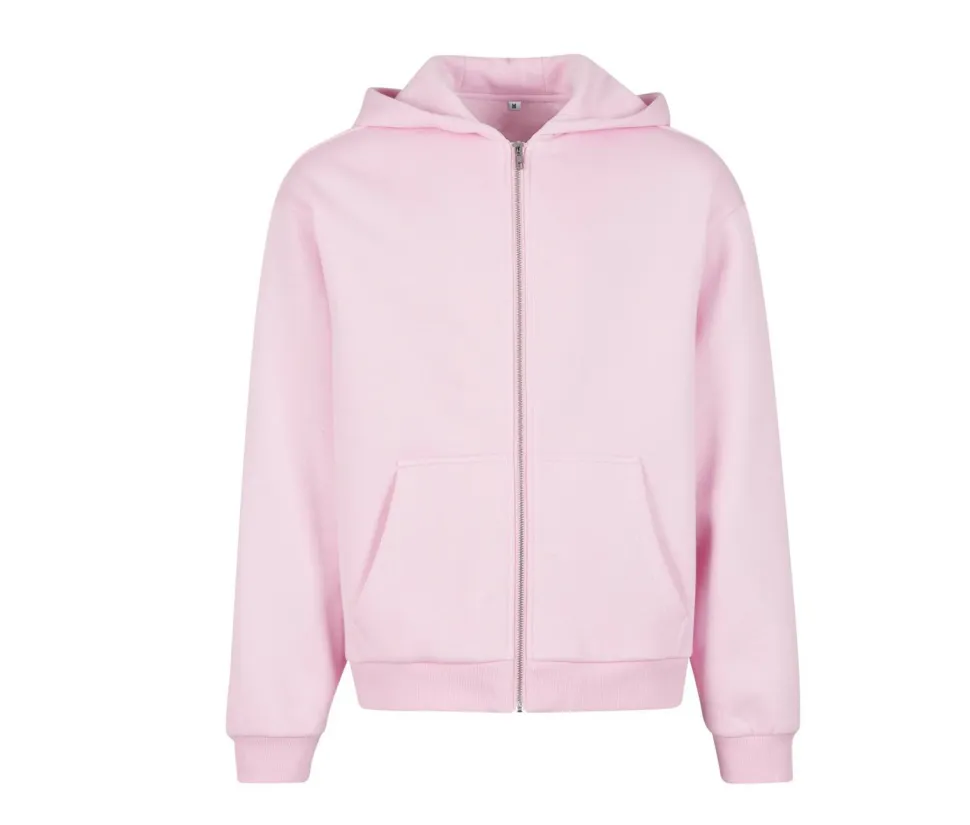BUILD YOUR BRAND BY285 - FLUFFY ZIP HOODY