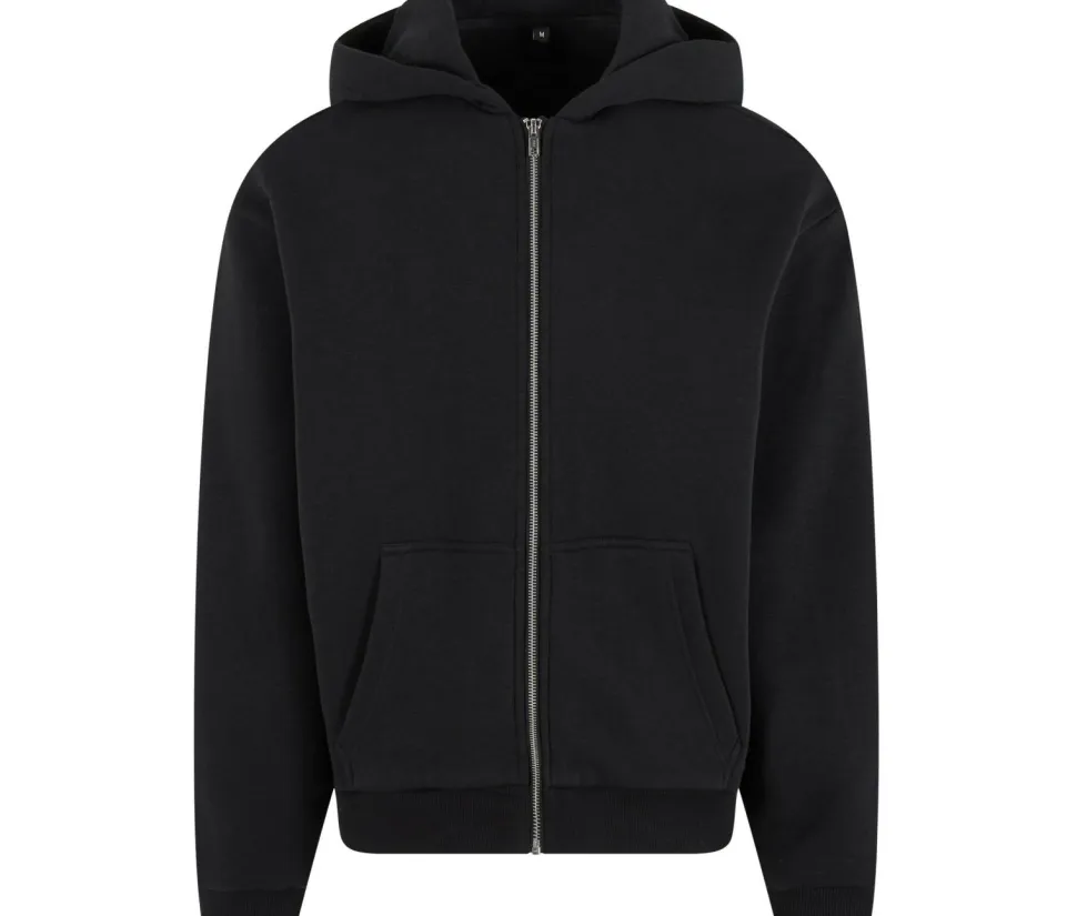 BUILD YOUR BRAND BY285 - FLUFFY ZIP HOODY
