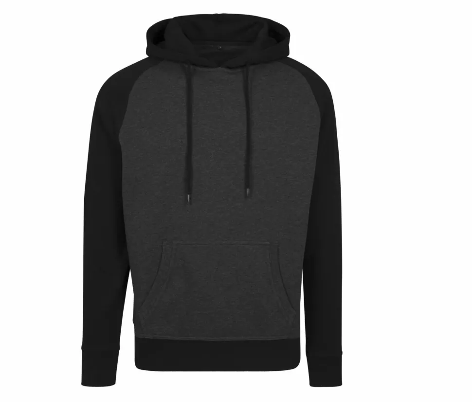 BUILD YOUR BRAND BY077 - Sweat capuche manches raglan