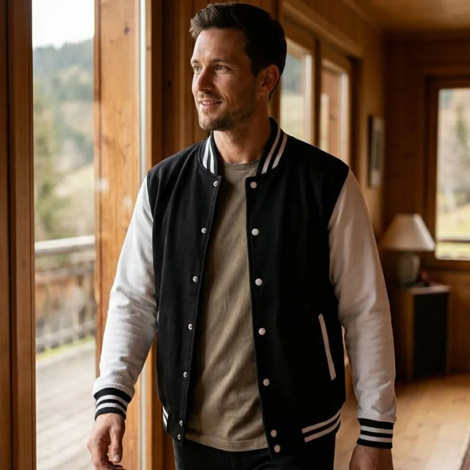 BUILD YOUR BRAND BY015 - Sweatshirt Baseball Style Chic et Confort