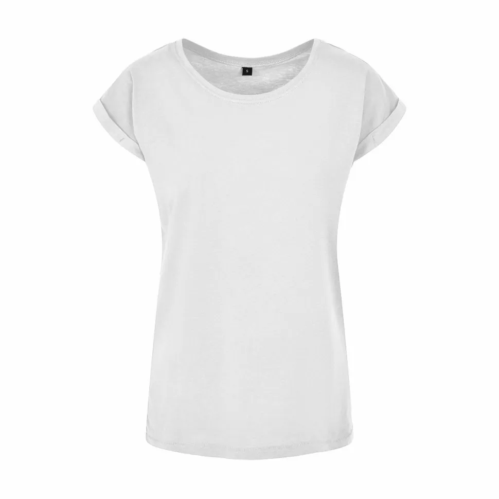 BUILD YOUR BRAND BY021 - T-shirt Femme Élégance Coton Léger