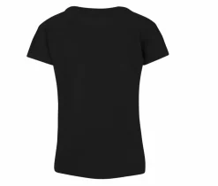 BUILD YOUR BRAND BY052 - T-Shirt Femme Confort Coton Noir Personnalisable