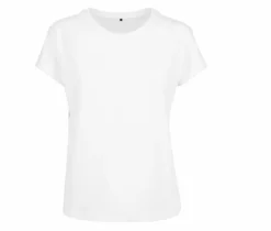BUILD YOUR BRAND BY052 - T-Shirt Femme Confort Coton Noir Personnalisable