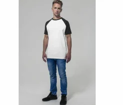BUILD YOUR BRAND BY007 - T-shirt Baseball Confort et Style Moderne