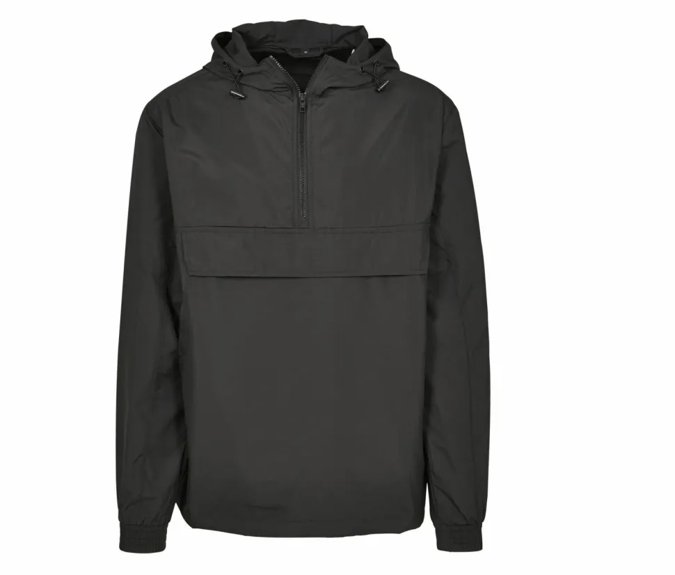 BUILD YOUR BRAND BY096 - Veste Homme Demi-Saison à Zip et Capuche