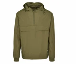 BUILD YOUR BRAND BY096 - Veste Homme Demi-Saison à Zip et Capuche
