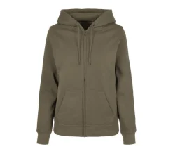 BUILD YOUR BRAND BYB009 - Sweat capuche zippé femme