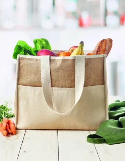 CAMPO DE GELI Sac shopping en toile et jute - GiftRetail MO6160