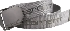 Carhartt CARCH2260 - Ceinture en Nylon avec Boucle Gravée et Embout Cuir