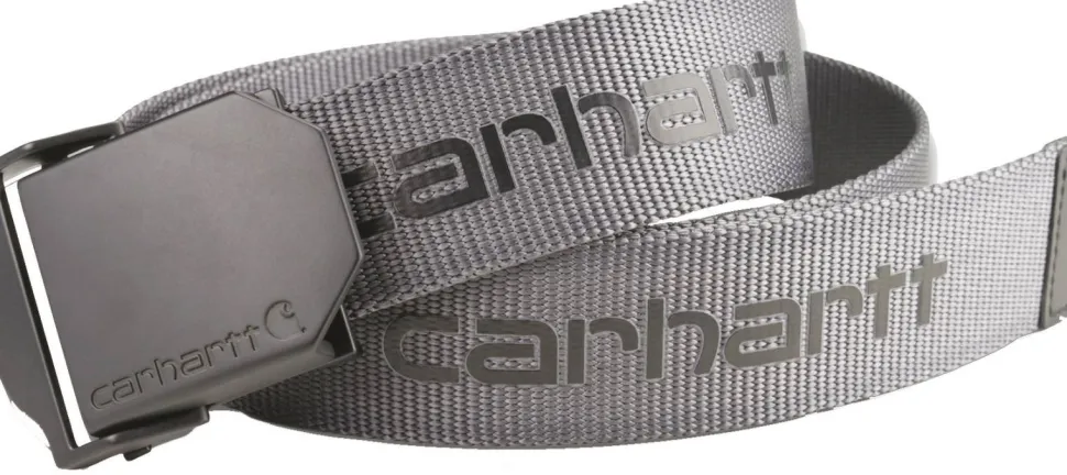 Carhartt CARCH2260 - Ceinture en Nylon avec Boucle Gravée et Embout Cuir